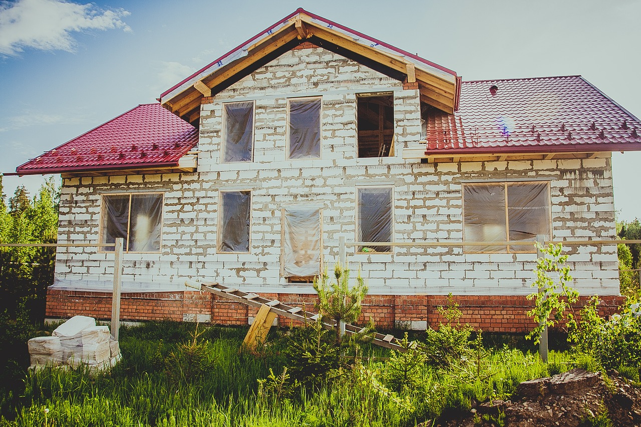 construction, house, building, nature, home construction, the façade of the, sky, wall, building wall, cottage